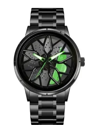 Analog Watch - For Men Stylish Trendy Vortex Wheel Rolling Series Party-Wear Casual Premium Green